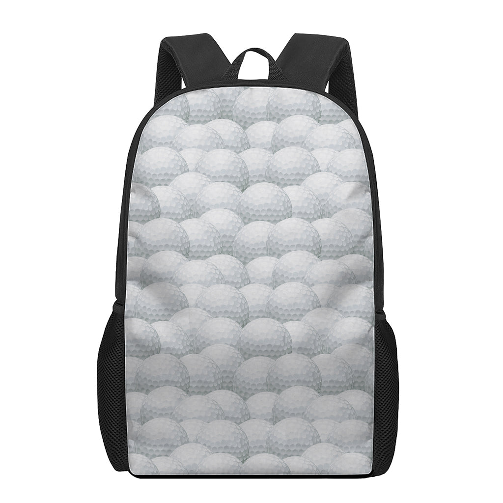 Big Golf Ball Pattern Print 17 Inch Backpack