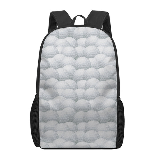 Big Golf Ball Pattern Print 17 Inch Backpack