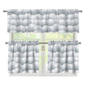 Big Golf Ball Pattern Print 3 Piece Kitchen Curtains