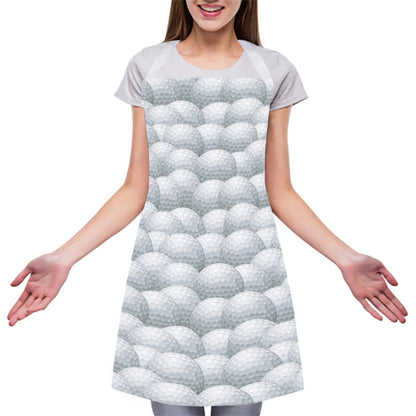 Big Golf Ball Pattern Print Adjustable Apron