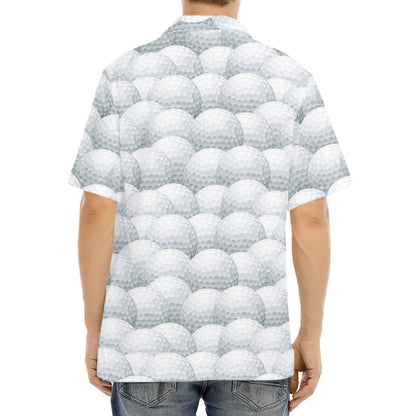 Big Golf Ball Pattern Print Aloha Shirt