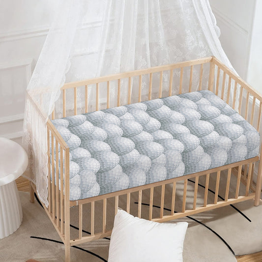 Big Golf Ball Pattern Print Baby Crib Sheet