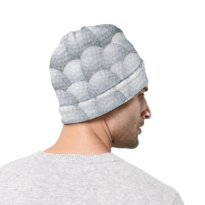 Big Golf Ball Pattern Print Beanie