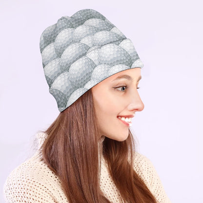 Big Golf Ball Pattern Print Beanie
