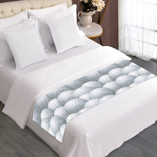 Big Golf Ball Pattern Print Bed Runner