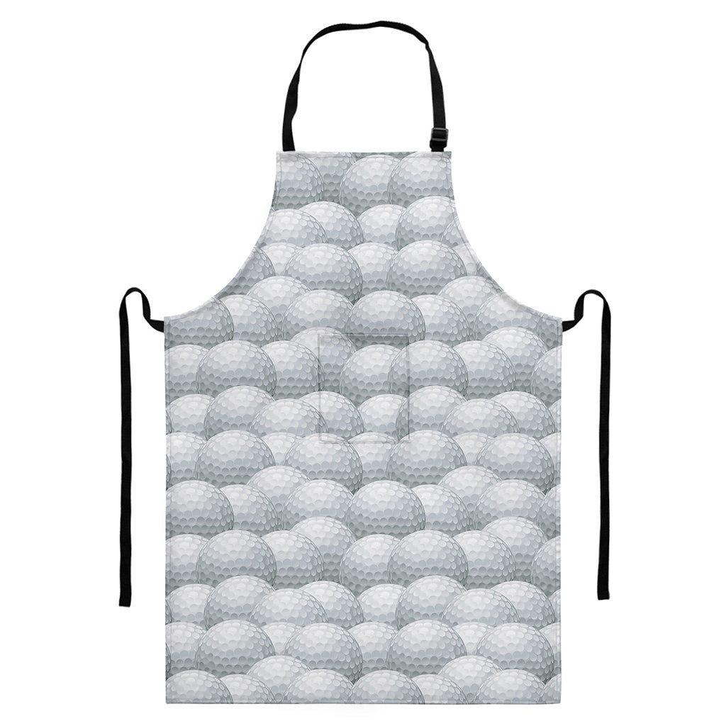 Big Golf Ball Pattern Print Bib Apron With Pocket