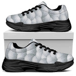 Big Golf Ball Pattern Print Black Chunky Shoes