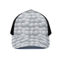 Big Golf Ball Pattern Print Black Mesh Trucker Hat