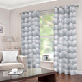 Big Golf Ball Pattern Print Dimout Grommet Curtains