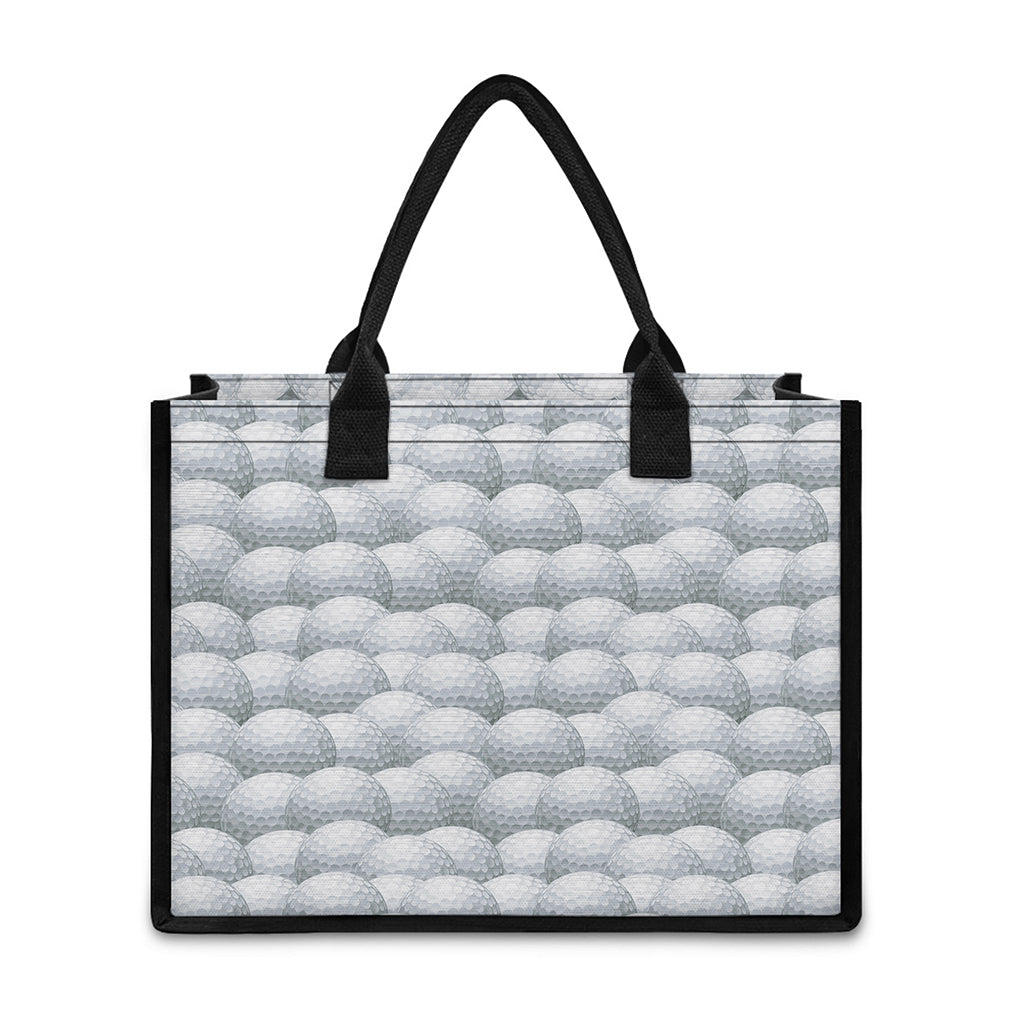 Big Golf Ball Pattern Print Canvas Tote Bag