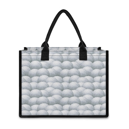 Big Golf Ball Pattern Print Canvas Tote Bag