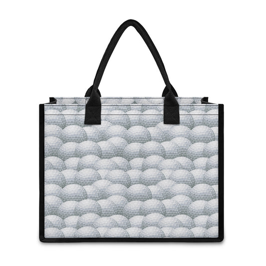 Big Golf Ball Pattern Print Canvas Tote Bag