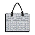 Big Golf Ball Pattern Print Canvas Tote Bag