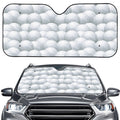Big Golf Ball Pattern Print Car Windshield Sun Shade