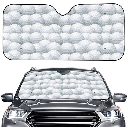 Big Golf Ball Pattern Print Car Windshield Sun Shade