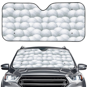 Big Golf Ball Pattern Print Car Windshield Sun Shade