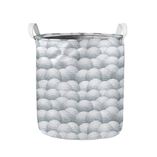 Big Golf Ball Pattern Print Collapsible Laundry Basket