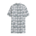 Big Golf Ball Pattern Print Cotton Hawaiian Shirt