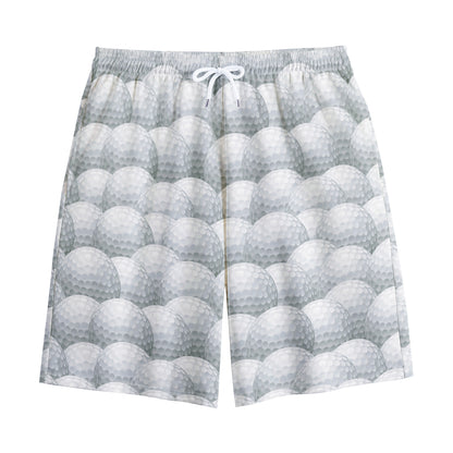 Big Golf Ball Pattern Print Cotton Shorts