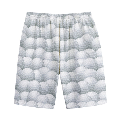 Big Golf Ball Pattern Print Cotton Shorts