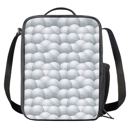 Big Golf Ball Pattern Print Crossbody Lunch Bag