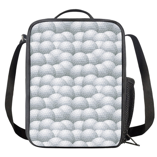 Big Golf Ball Pattern Print Crossbody Lunch Bag