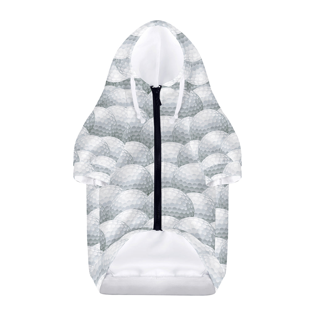 Big Golf Ball Pattern Print Dog Zip Up Hoodie