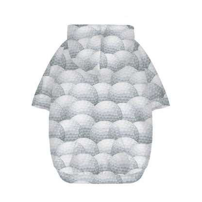 Big Golf Ball Pattern Print Dog Zip Up Hoodie