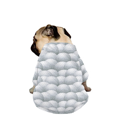 Big Golf Ball Pattern Print Dog Zip Up Jacket