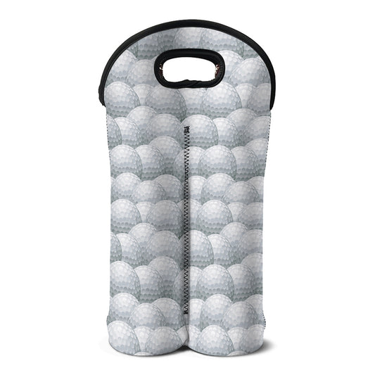 Big Golf Ball Pattern Print Double Neoprene Wine Tote