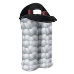 Big Golf Ball Pattern Print Double Neoprene Wine Tote