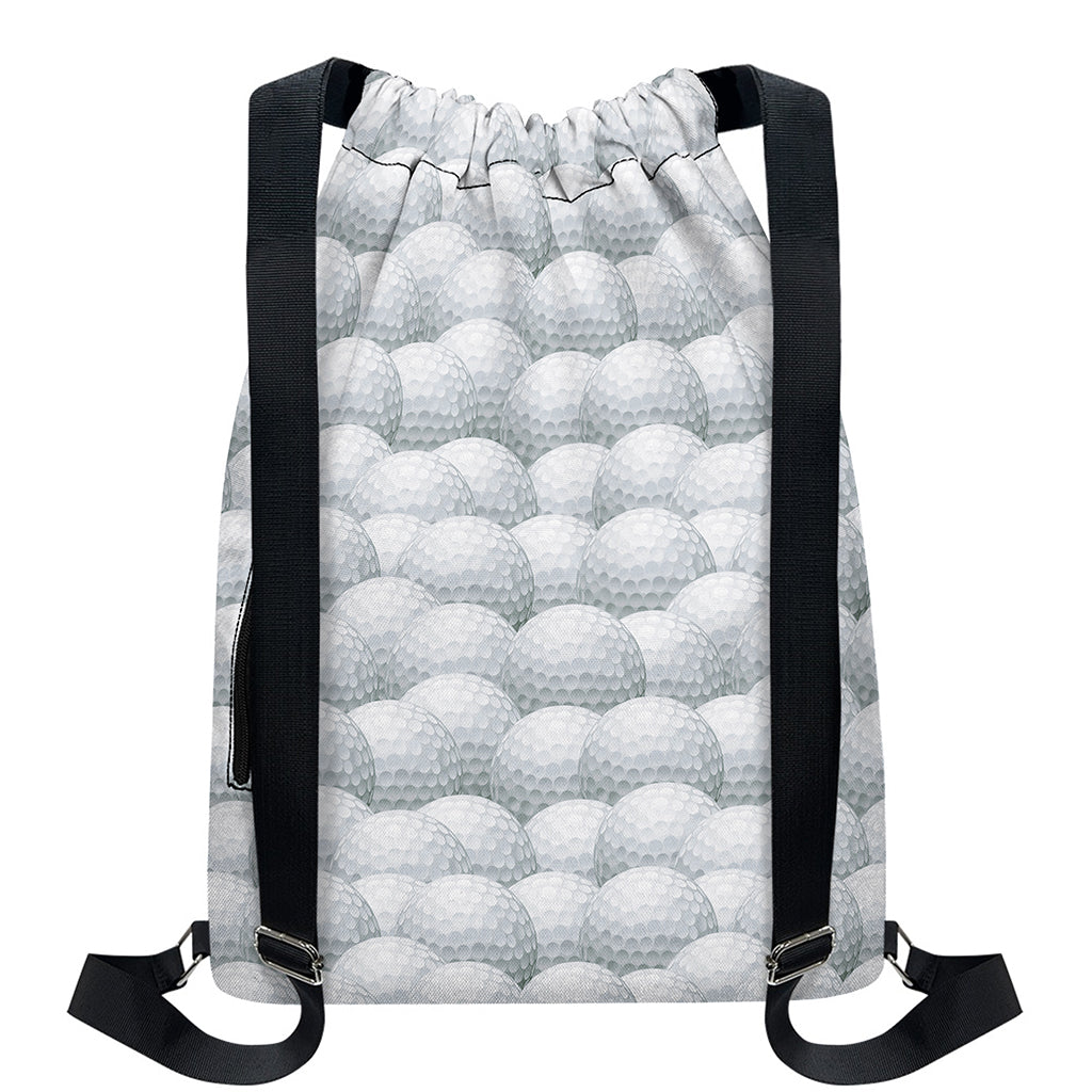 Big Golf Ball Pattern Print Drawstring Backpack