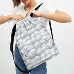 Big Golf Ball Pattern Print Drawstring Backpack