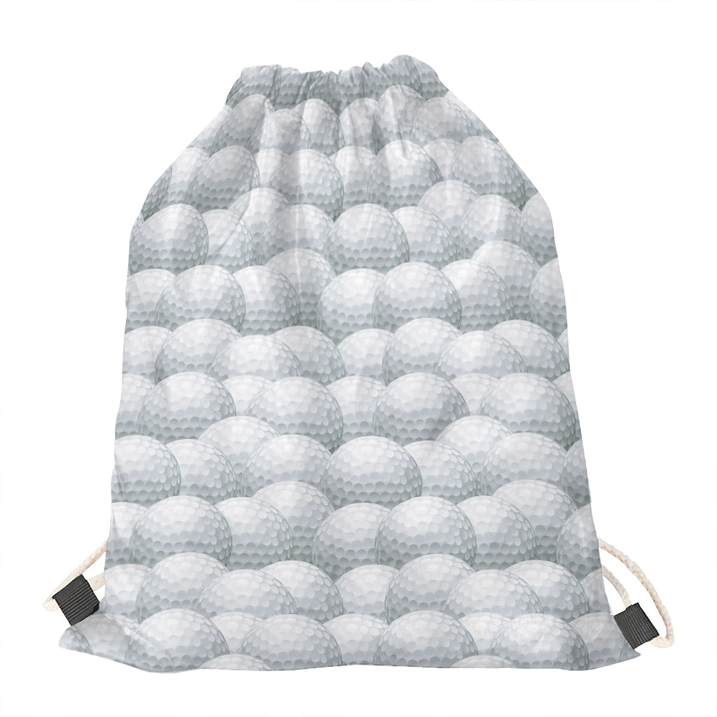 Big Golf Ball Pattern Print Drawstring Bag