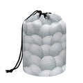 Big Golf Ball Pattern Print Drawstring Makeup Bag