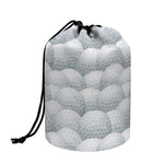Big Golf Ball Pattern Print Drawstring Makeup Bag