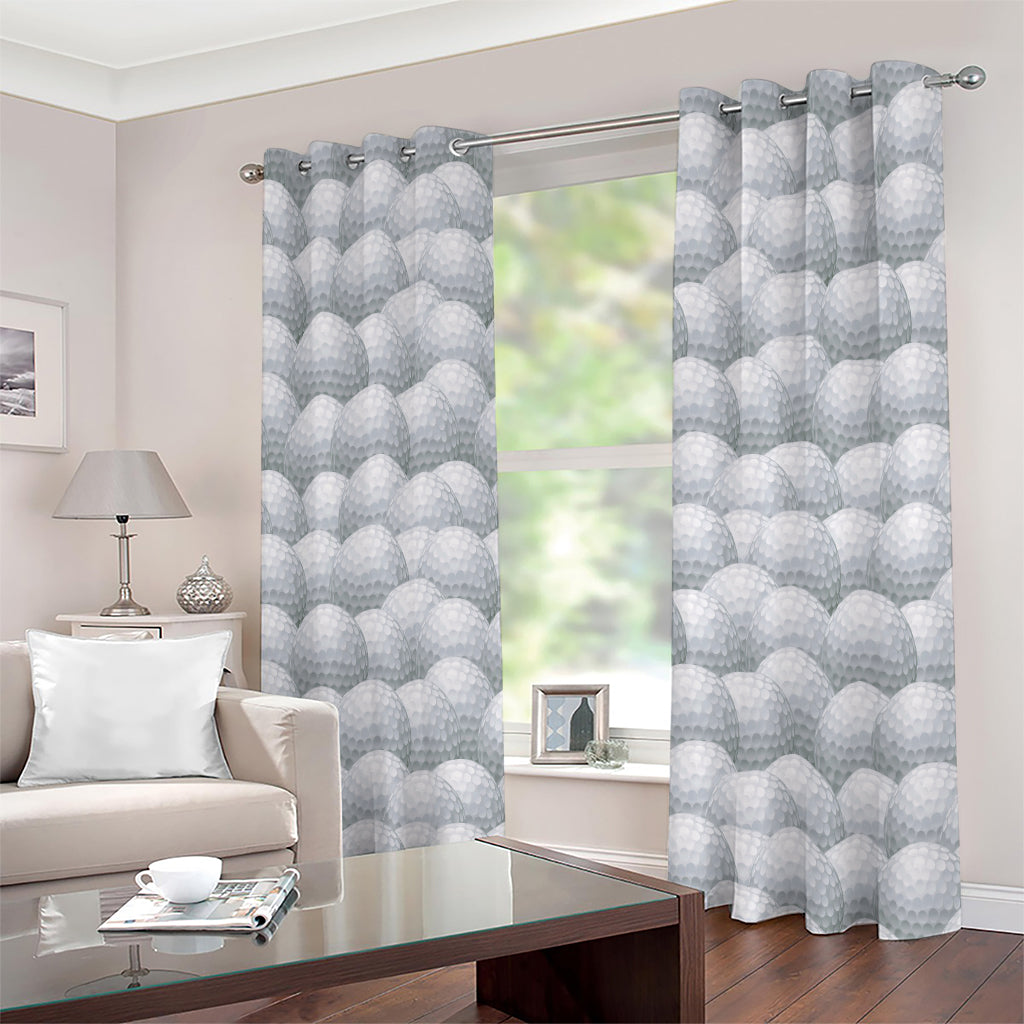 Big Golf Ball Pattern Print Extra Wide Grommet Curtains