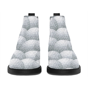 Big Golf Ball Pattern Print Flat Ankle Boots