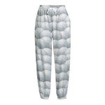 Big Golf Ball Pattern Print Fleece Lined Knit Pants