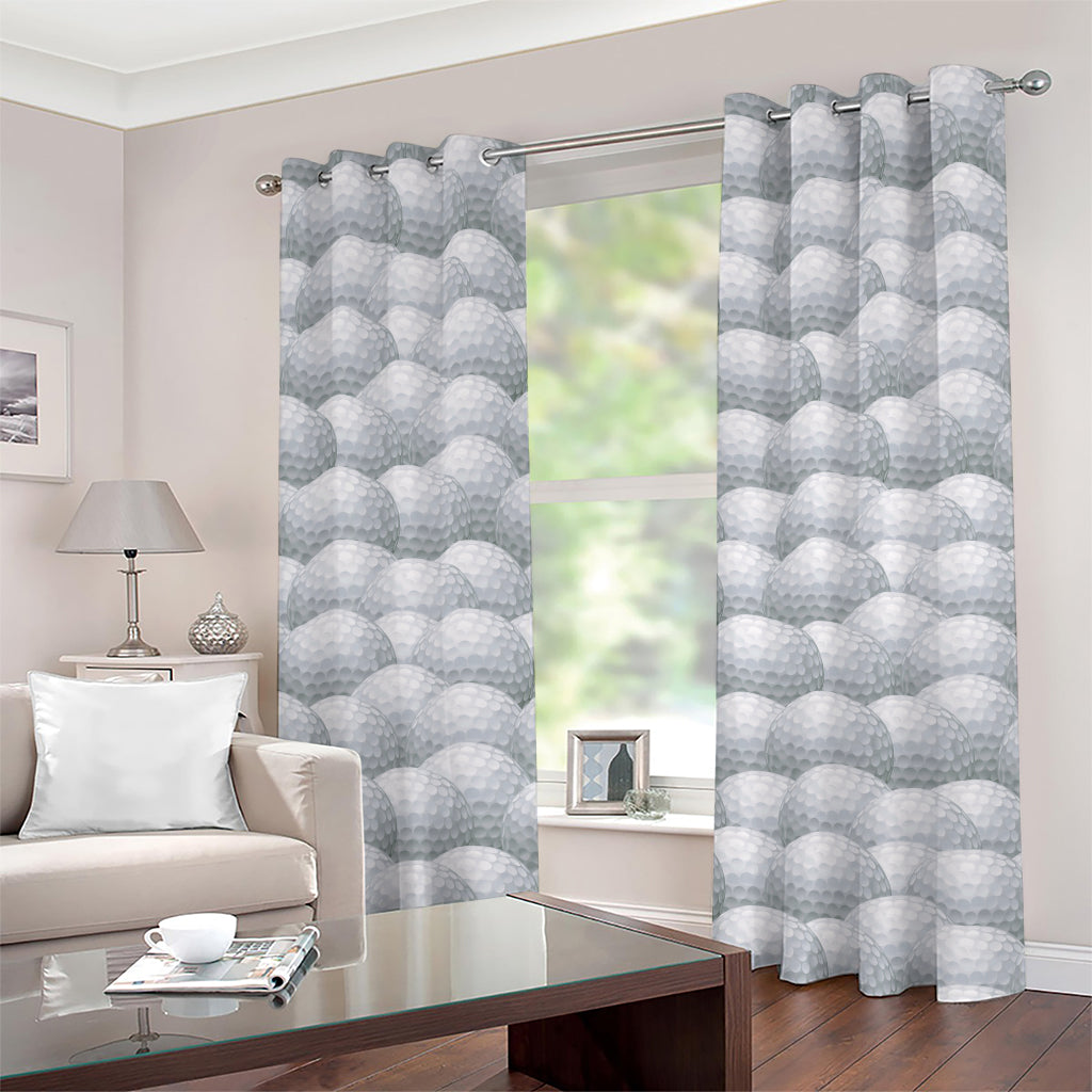 Big Golf Ball Pattern Print Grommet Curtains