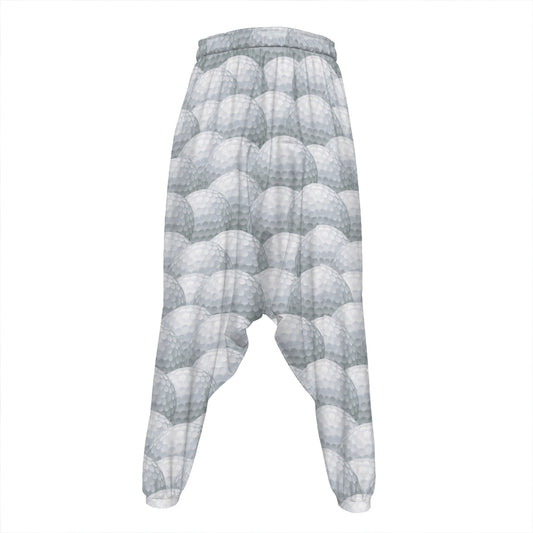 Big Golf Ball Pattern Print Hammer Pants