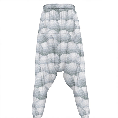 Big Golf Ball Pattern Print Hammer Pants