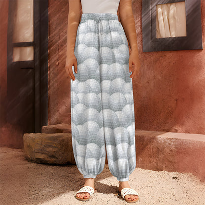 Big Golf Ball Pattern Print Harem Pants