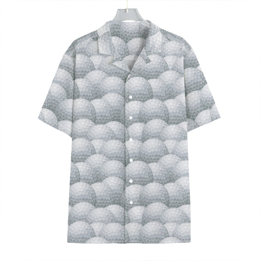 Big Golf Ball Pattern Print Hawaiian Shirt