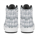 Big Golf Ball Pattern Print High Top Leather Sneakers