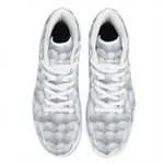Big Golf Ball Pattern Print High Top Leather Sneakers
