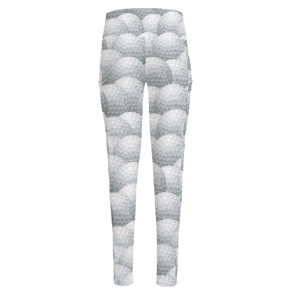 Big Golf Ball Pattern Print High-Waisted Pocket Leggings