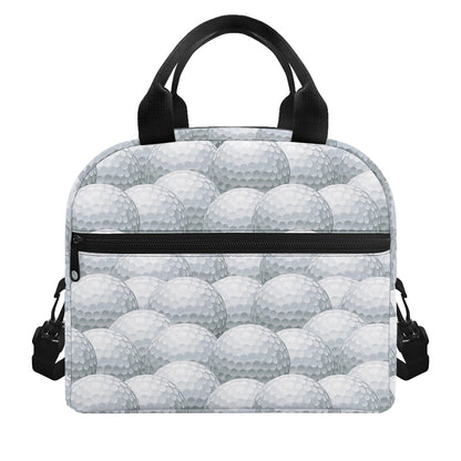 Big Golf Ball Pattern Print Insulated Lunch Bag