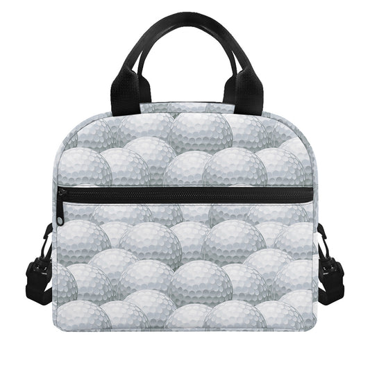 Big Golf Ball Pattern Print Insulated Lunch Bag