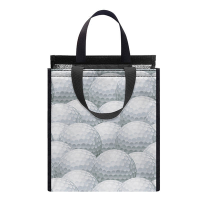 Big Golf Ball Pattern Print Insulated Lunch Tote